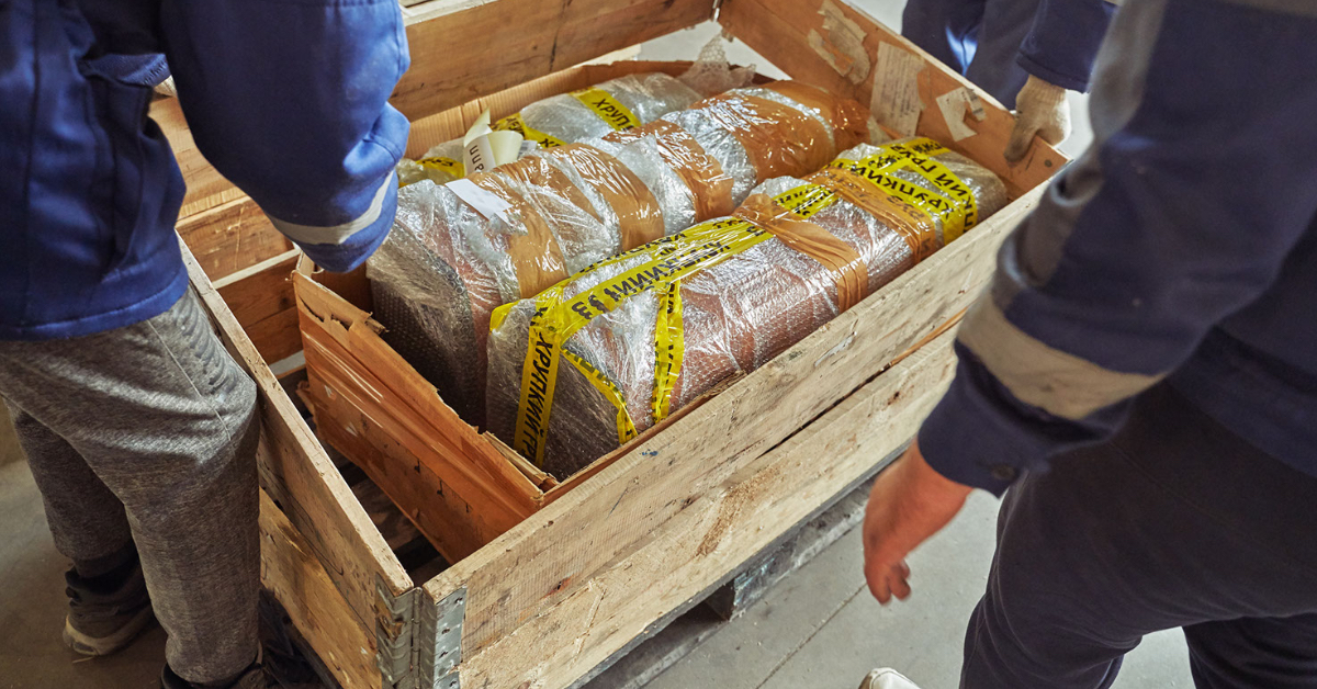 Wood Pallets with Custom Pallet Collars Protect Products.